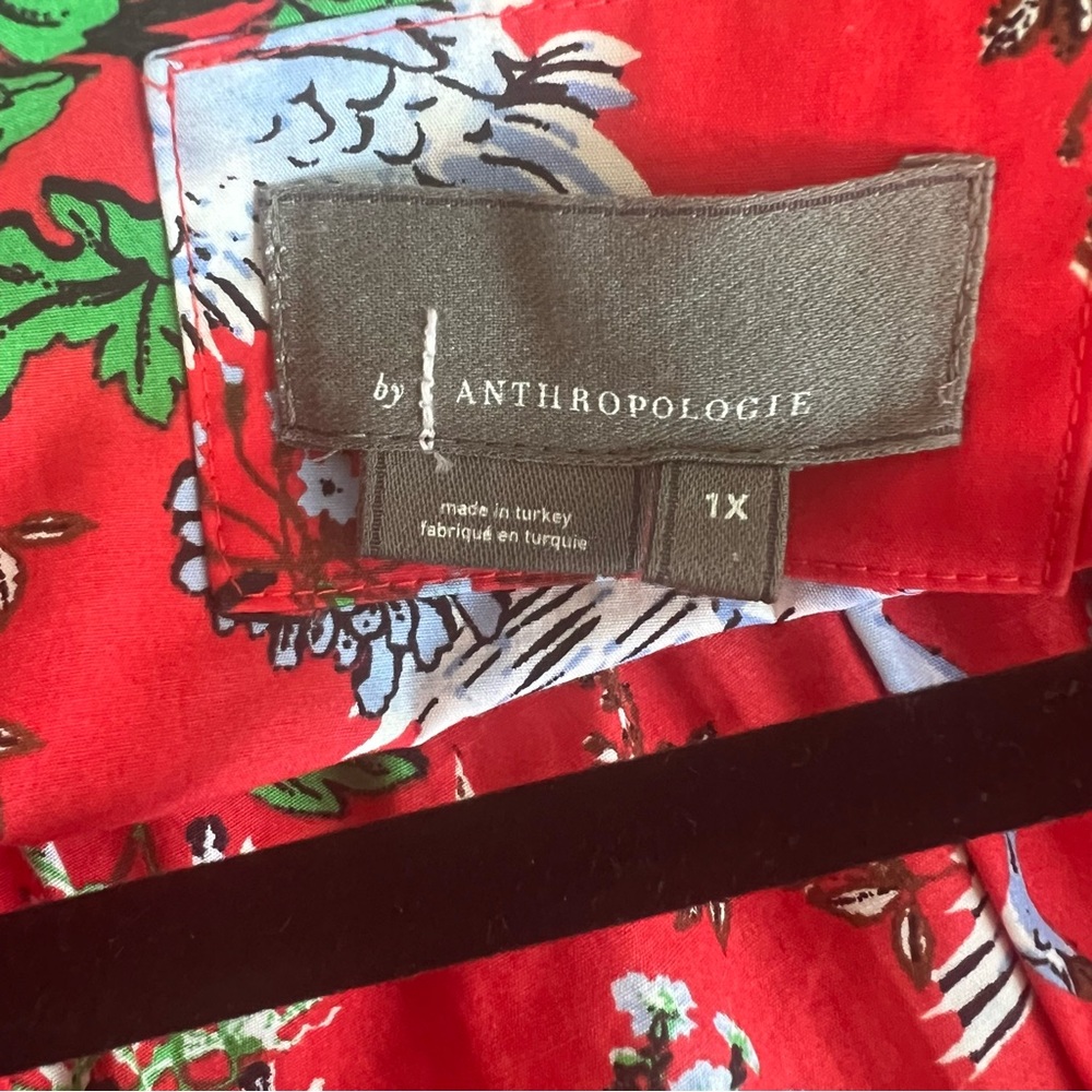 Anthropologie Somerset Mini Dress in Red Floral & Crane Print NWOT - Picture 6 of 8